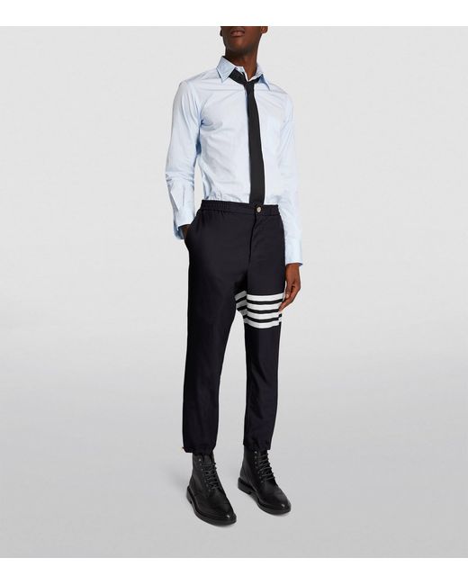 Thom Browne Black Wool 4-Bar Trousers for men