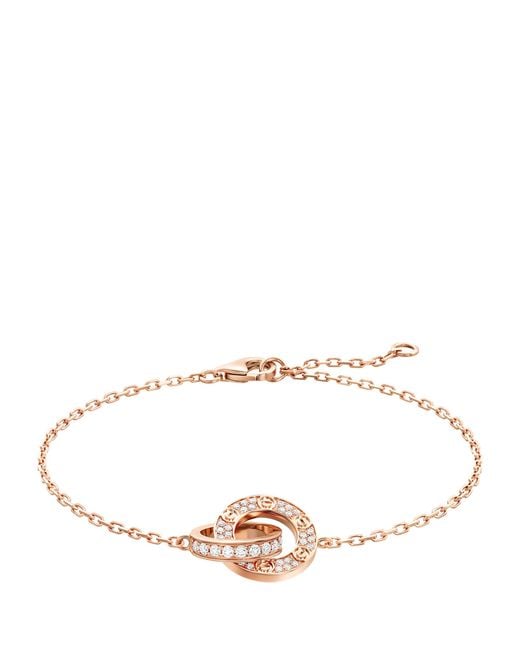 Cartier Metallic And Diamond Love Chain Bracelet