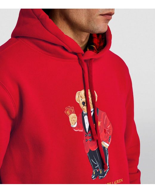 Polo Ralph Lauren Lunar New Year Polo Bear-embroidered Cotton-blend Hoody for men