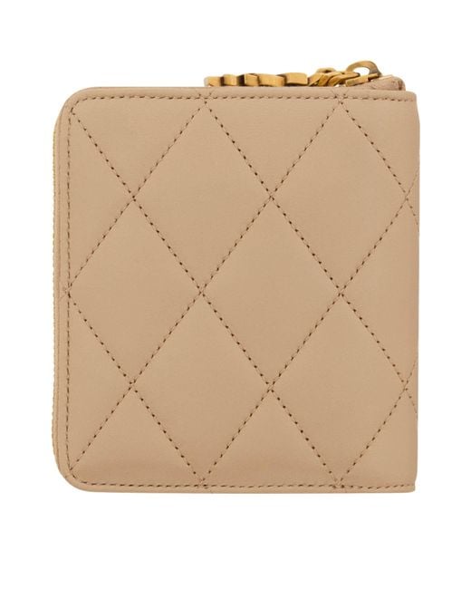 Saint Laurent Natural Quilted Wallet