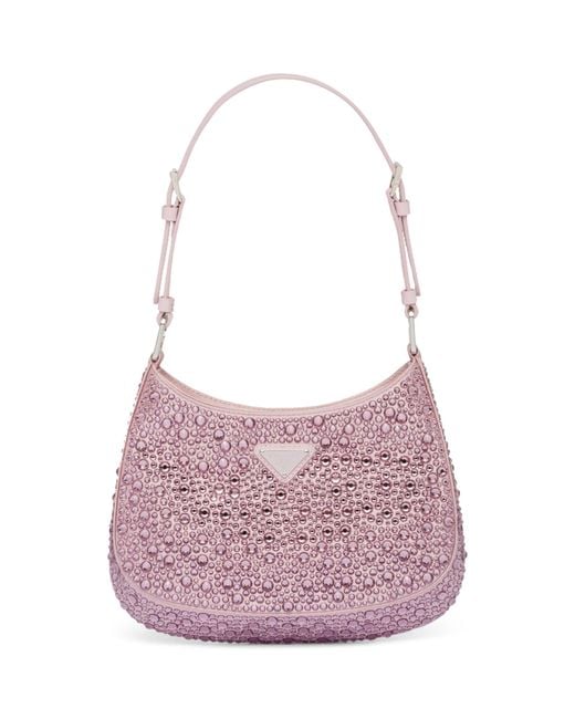 Prada Pink Embellished Cleo Shoulder Bag