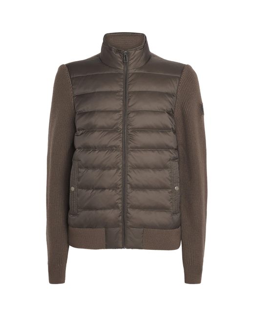 Belstaff Brown Merino Wool Circuiteer Hybrid Jacket for men