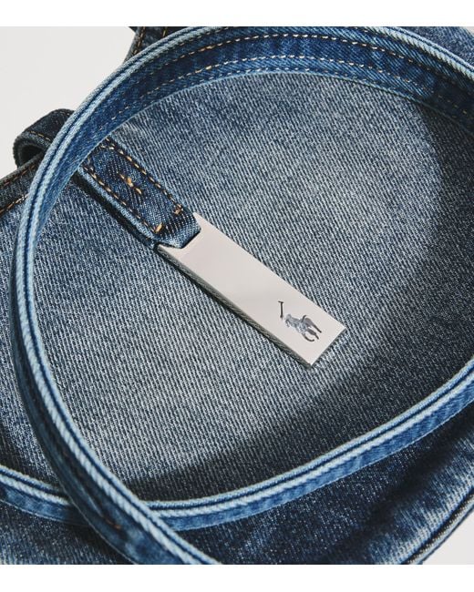 Polo Ralph Lauren Blue Small Denim Polo Id Shoulder Bag