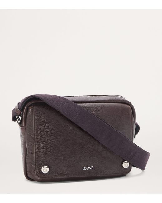 Loewe Brown Xs Leather Pebble Messenger Bag for men