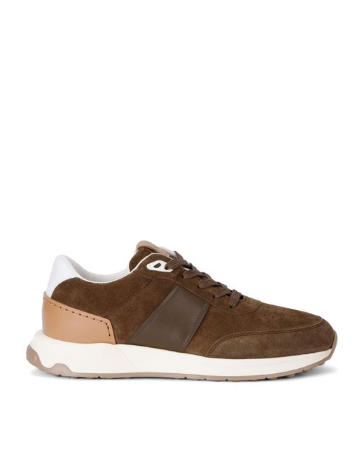 Tod's Brown Suede Low-Top Sneakers for men