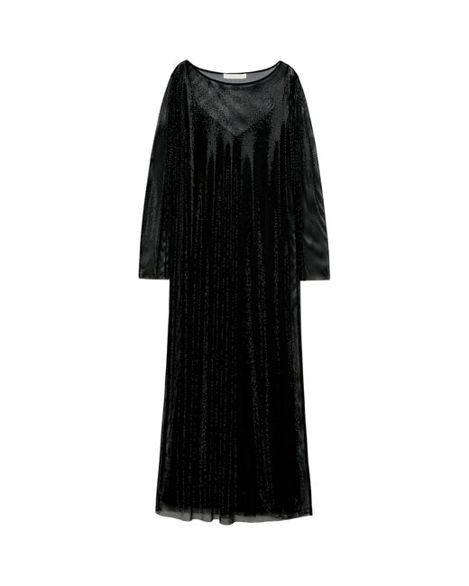 Marina Rinaldi Black Sparkling Midi Dress And Petticoat