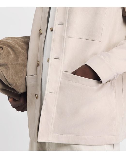 Vince Natural Suede Chore Jacket for men