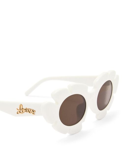 Loewe White X Paula's Ibiza Flower Sunglasses