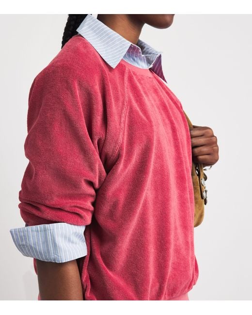 Suzie Kondi Pink Cotton-Blend Samos Sweatshirt