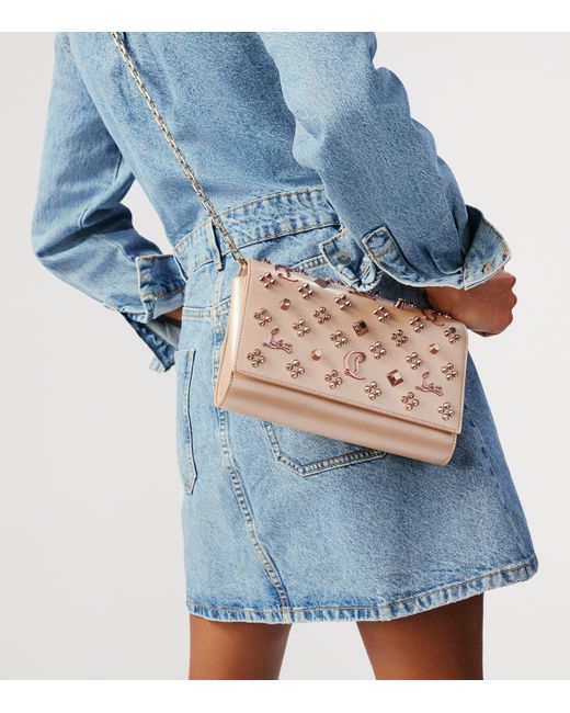 Christian Louboutin Brown Paloma Leather Clutch Bag