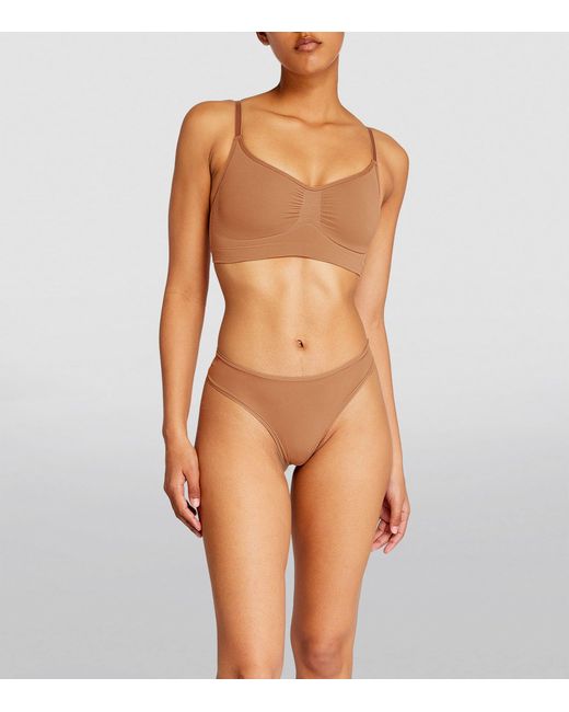 Skims Brown Seamless Sculpt Bralette