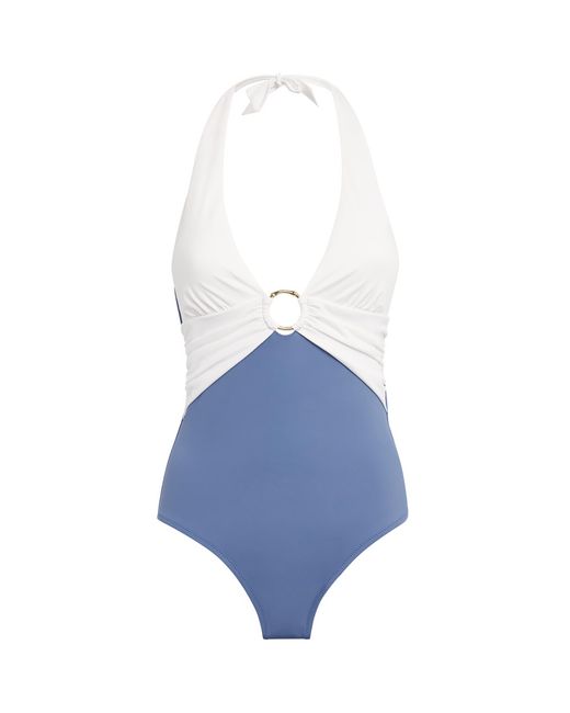 Heidi Klein Blue Halterneck Cetara Swimsuit