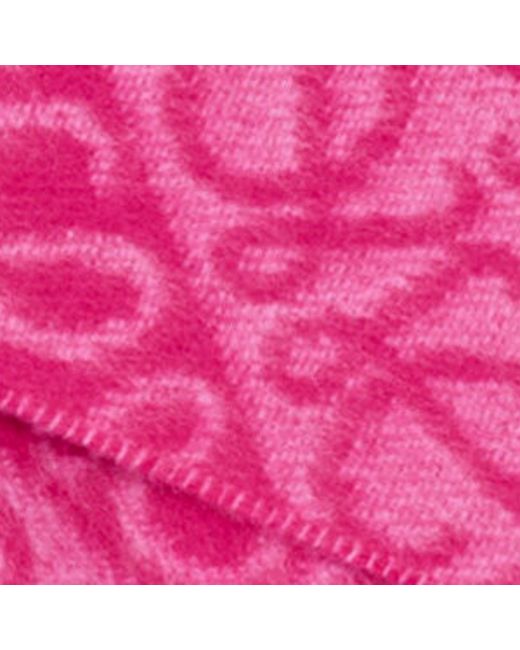 Loewe Pink Wool-Cashmere Anagram Scarf