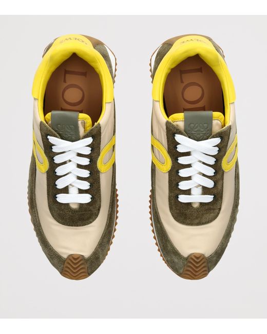 Loewe Yellow Suede Flow Runner Sneakers