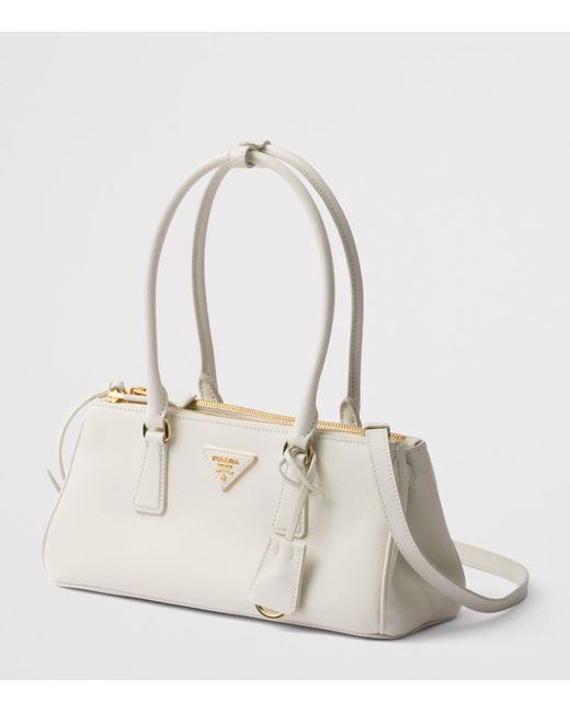Prada Natural Medium Leather Galleria Top-Handle Bag