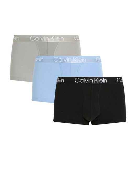 Calvin Klein White Modern Structure Trunks (pack Of 3) for men