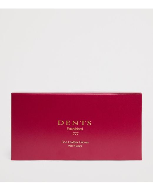Dents Black Leather Hampton Gloves for men