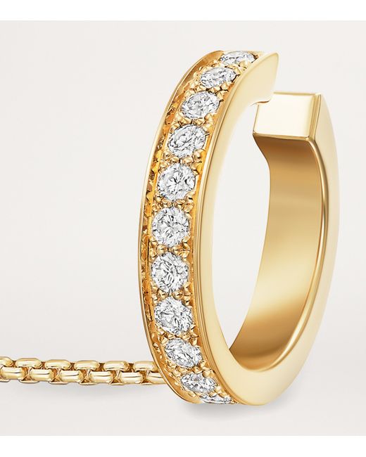Cartier Metallic And Diamond Love Hoop Single Earring