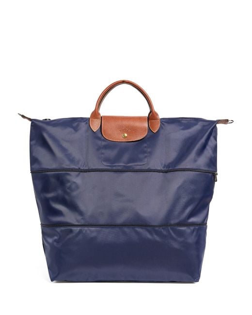 Longchamp Blue Expandable Le Pliage Original Travel Bag