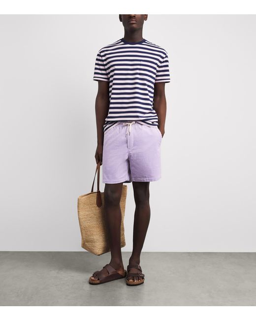 Polo Ralph Lauren Purple Cotton Corduroy Polo Prepster Shorts for men
