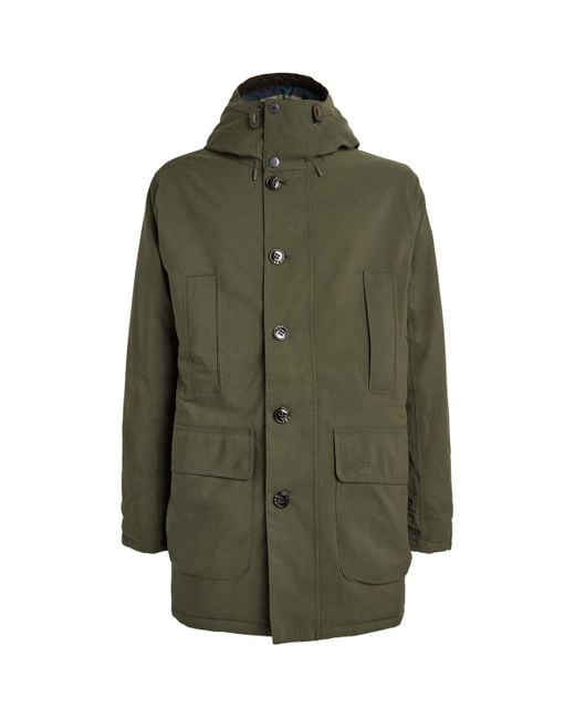 Barbour Green Winter Beaufort Parka Coat for men