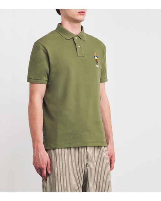Polo Ralph Lauren Green Cotton-Mesh Polo Bear Polo Shirt for men
