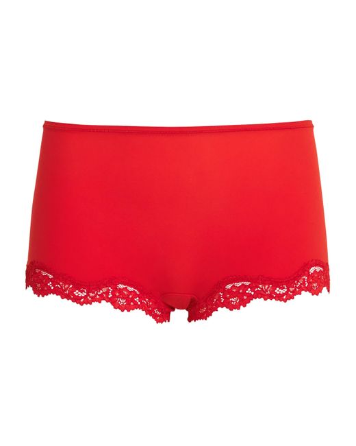 Skims Red Lace-Trim Fits Everybody Boyshort Briefs