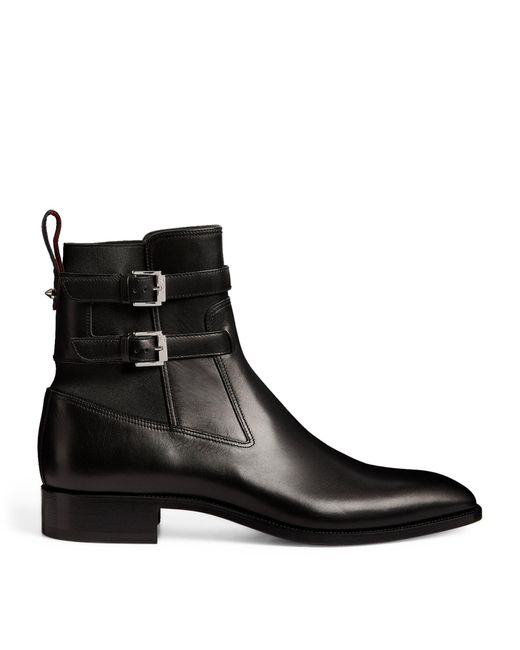 Christian Louboutin Black Sahni Horse Leather Boot for men