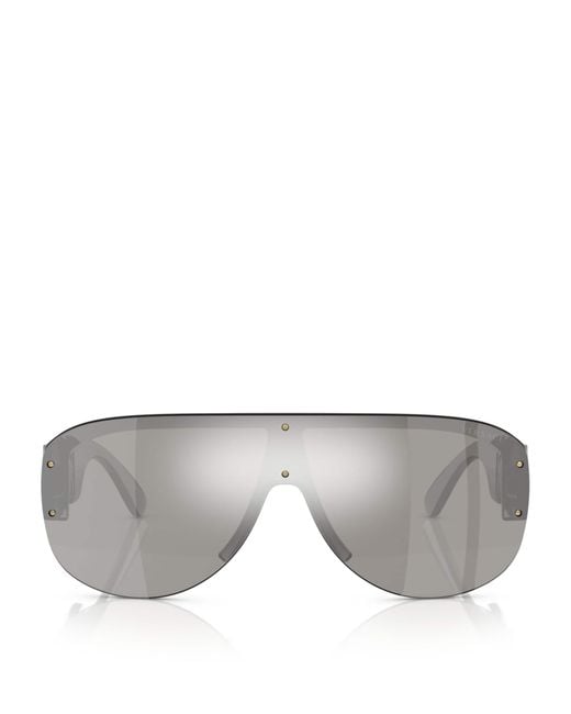 Versace Gray Aviator Sunglasses