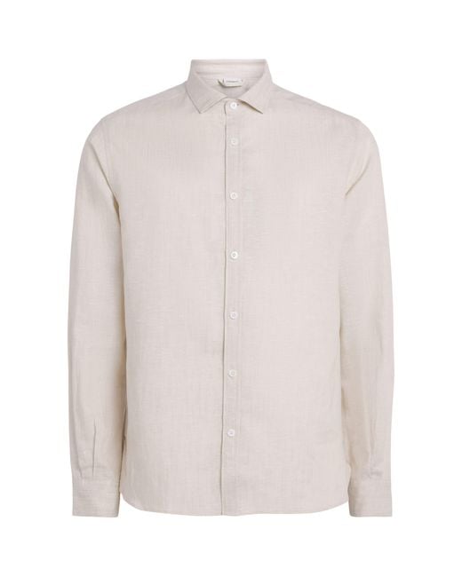 Zimmerli of Switzerland White Linen-Cotton Shirt for men