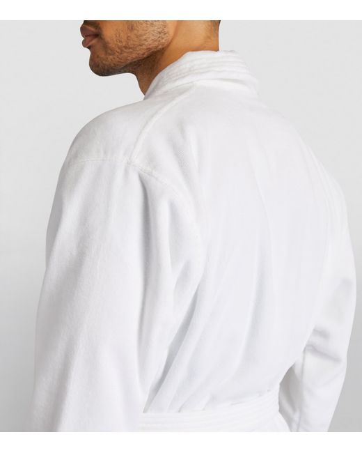 Derek Rose White Towelling Robe for men