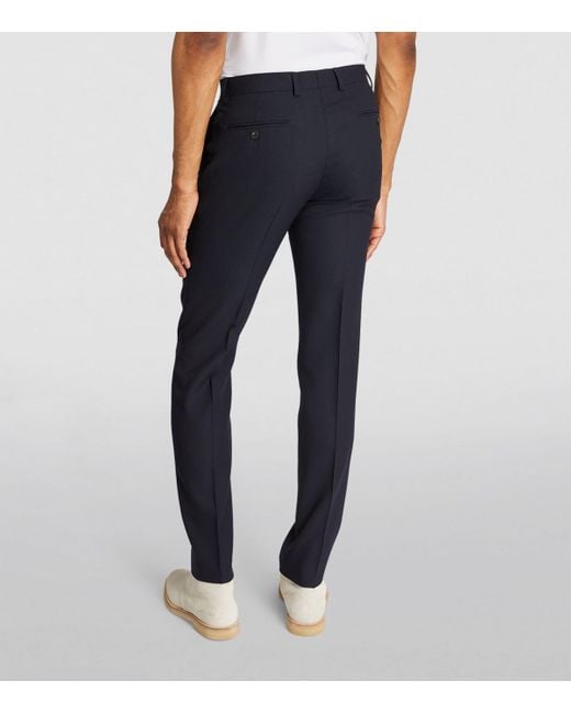 Sandro Blue Wool Suit Trousers for men