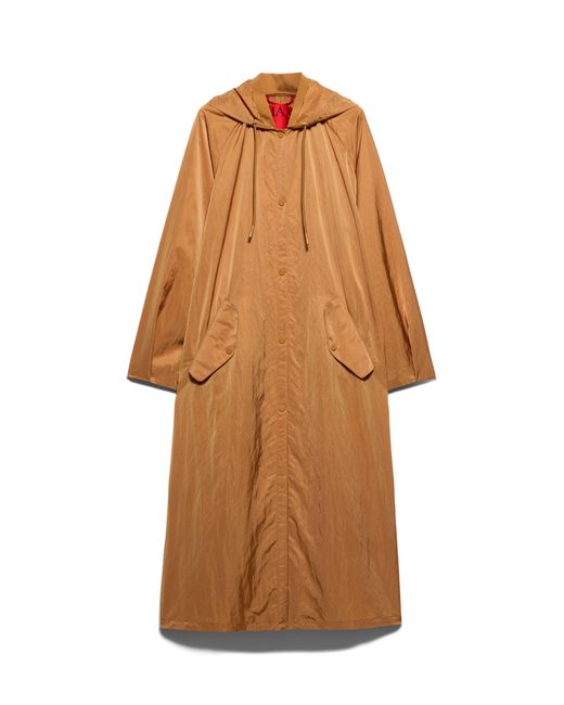 MAX&Co. Brown Hooded Longline Raincoat