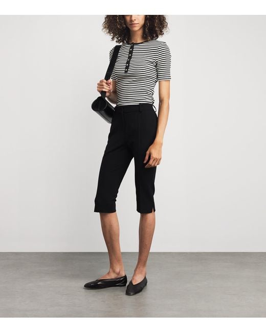 Anine Bing Black Stretch-Cotton Alessia T-Shirt