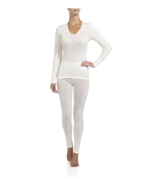 Hanro Green Wool And Silk Long Sleeve Top