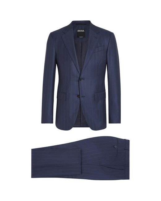 Zegna Blue Wool 15milmil15 2-piece Suit for men