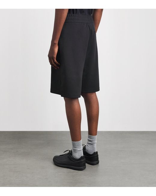 Moncler Black Logo Shorts for men