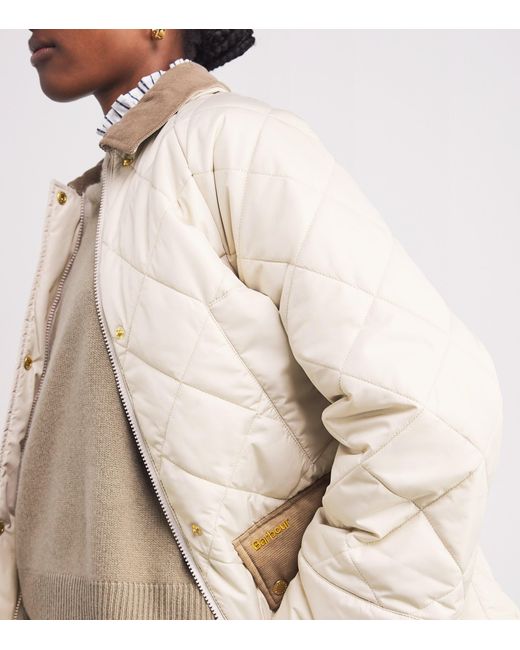 Barbour White Quilted Aldburgh Jacket