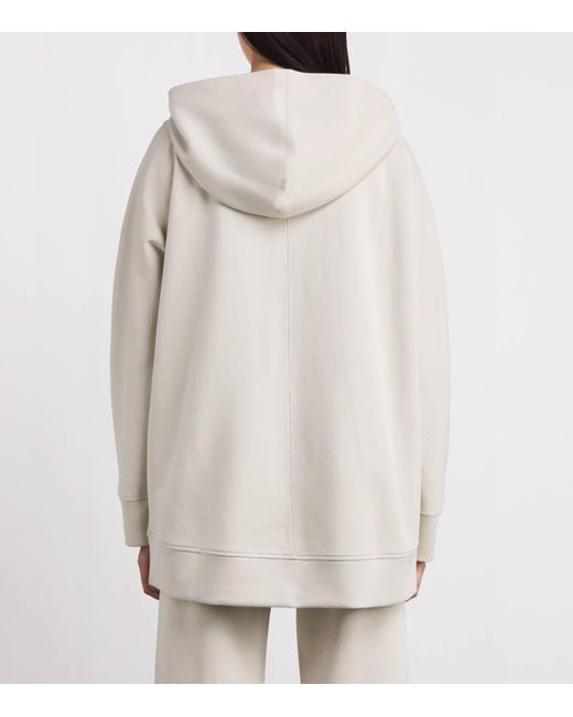 Max Mara White Cotton-Blend Jersey Hoodie
