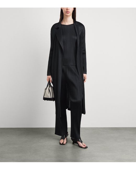 Pleats Please Issey Miyake Black Monthly Colors February Coat