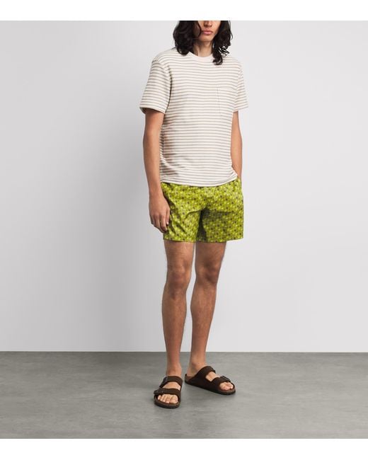 Vilebrequin Green Micro Ronde Des Tortues Swim Shorts for men