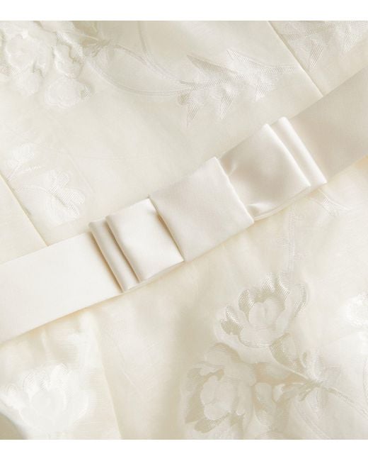 Erdem White Organza Strapless Gown