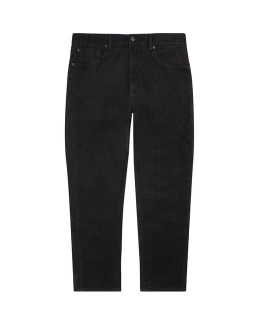 7 For All Mankind Black Modern Straight Jeans for men