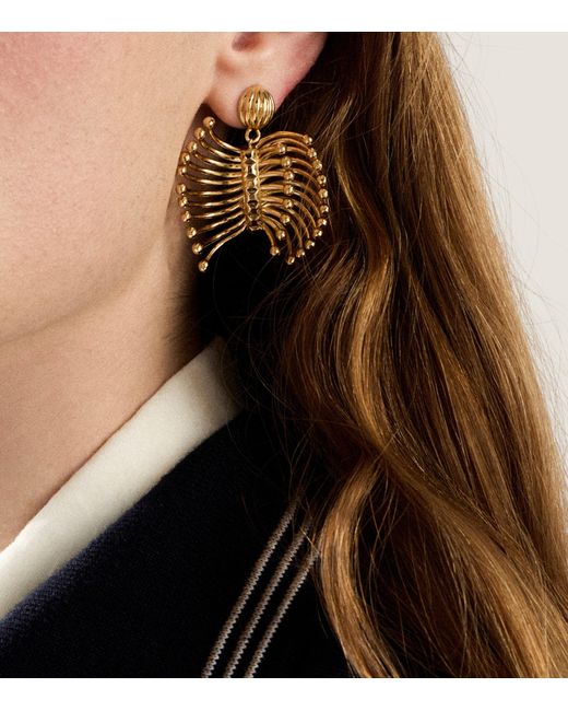 Miu Miu Metallic Shell Earrings