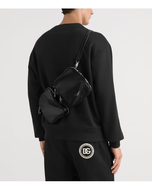 Dolce & Gabbana Black Patent Leather Cross-Body Bag
