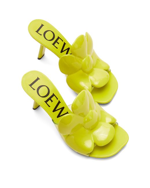 Loewe Yellow X Paula's Ibiza Flower Petal Mules 90