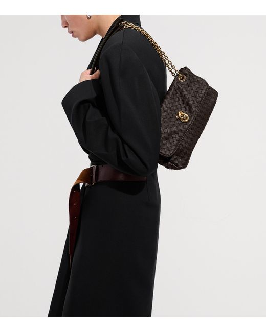 Bottega Veneta Black Leather Madison Shoulder Bag