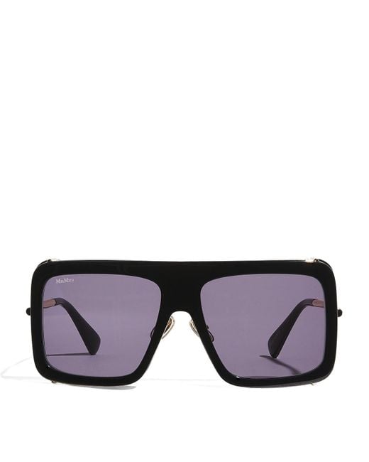 Max Mara Purple Acetate Square Sunglasses