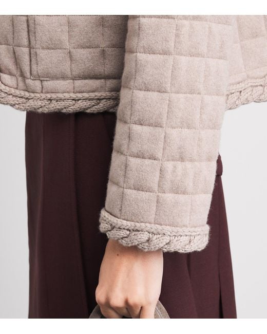 Fabiana Filippi Natural Wool-Silk-Cashmere Quilted Jacket