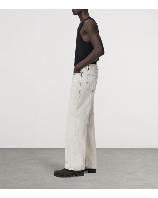 AllSaints Gray Lenny Lux Wide-Leg Jeans for men